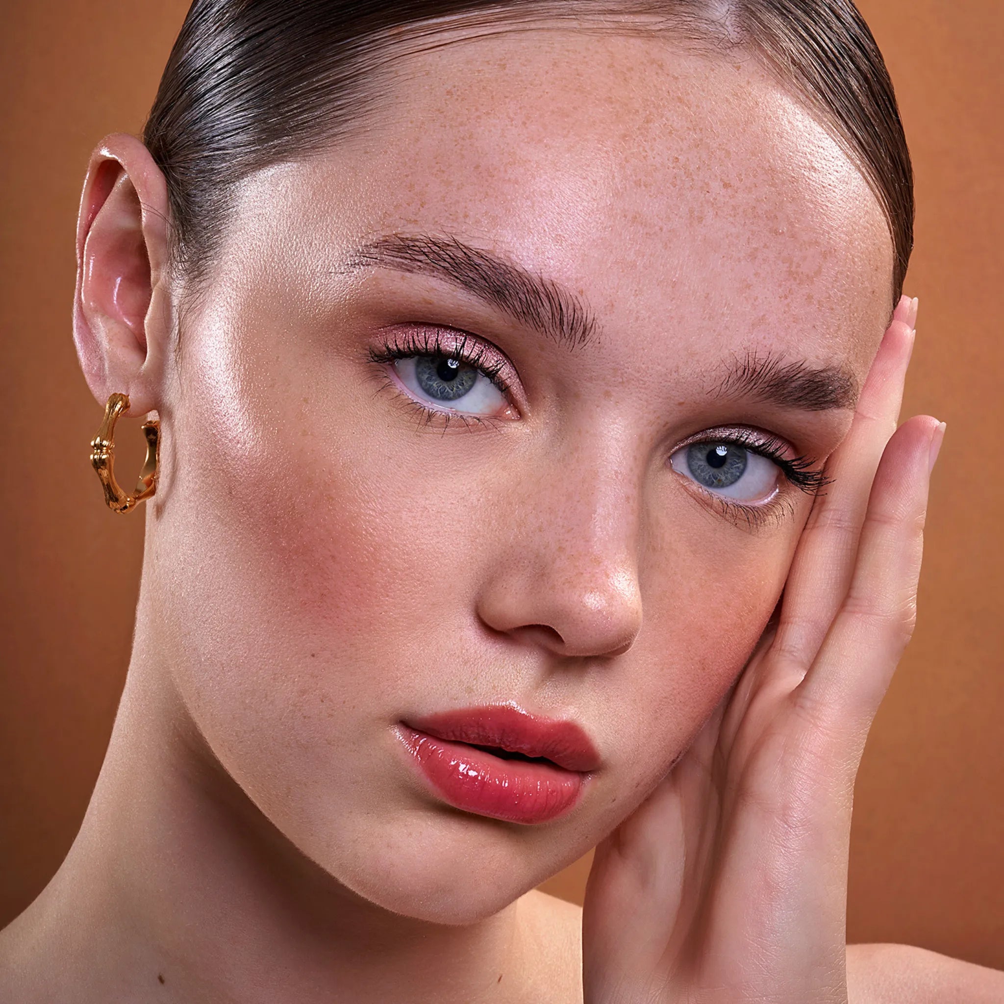 Amara 14k Gold Vermeil Bamboo Hoop Earrings – Ivy Ozzie